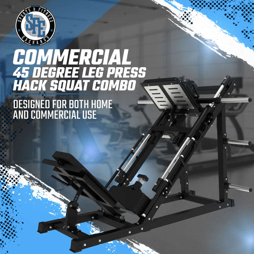 Plate Loaded 45° Leg Press & Hack Squat Machine (New)